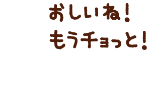 おしいね！もうチョっと！